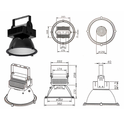 IP65 Factory 400w Sport LED Stadium Light AC100 - 277V For Market 5000k From Guangdong China