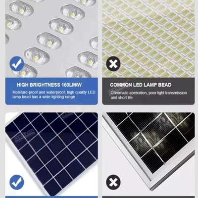 9 - 12m Installation Height Integrated Solar Street Light Featuring 140° Lighting Angle