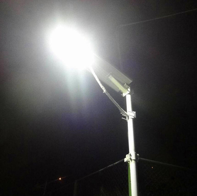 White Aluminum Solar Powered Outdoor Motion Sensor Lights For Highway
