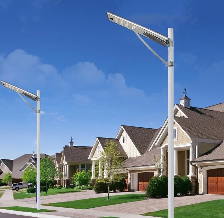 All In One 60W DC12V 160lM/W Lithium Ion Solar Street Light